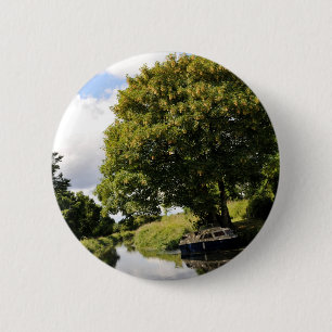 Canal Boats 6 Cm Round Badge