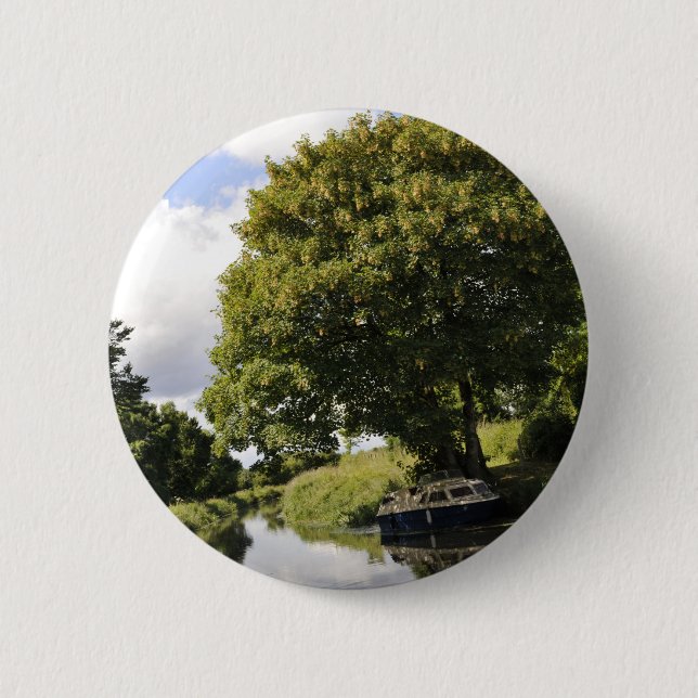 Canal Boats 6 Cm Round Badge (Front)