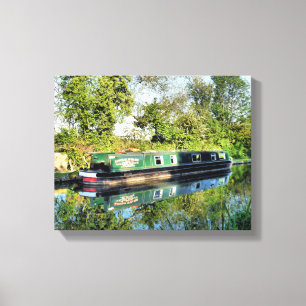 CANAL BOATS CANVAS PRINT