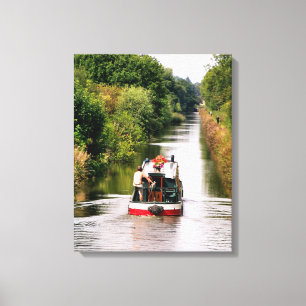 CANAL BOATS CANVAS PRINT