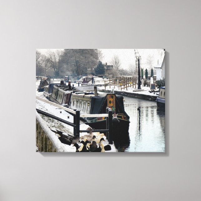 CANAL BOATS CANVAS PRINT (Front)