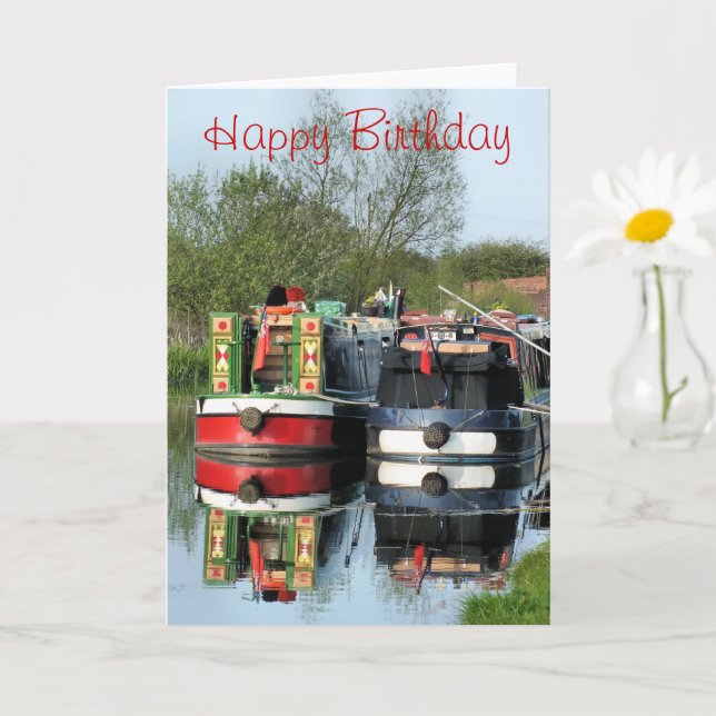 CANAL BOATS CARD (Small Plant)