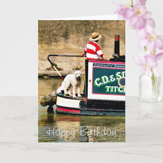 CANAL BOATS CARD (Orchid)
