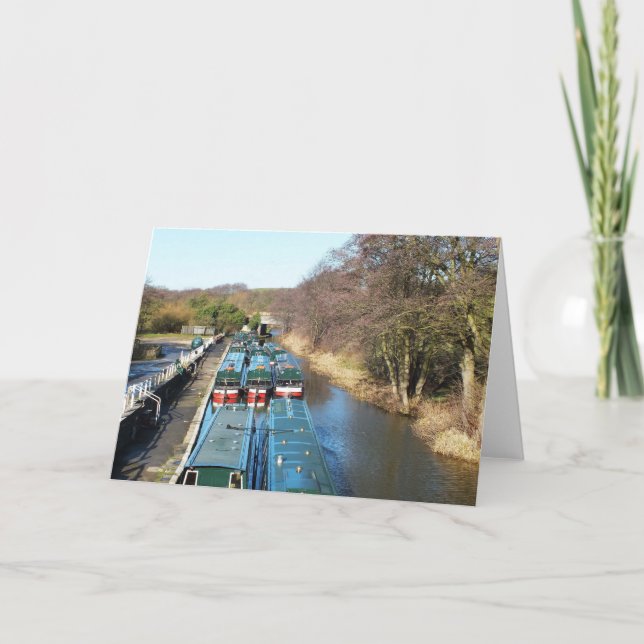 Canal boats holiday card (Front)