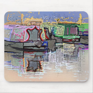 CANAL BOATS MOUSE PAD