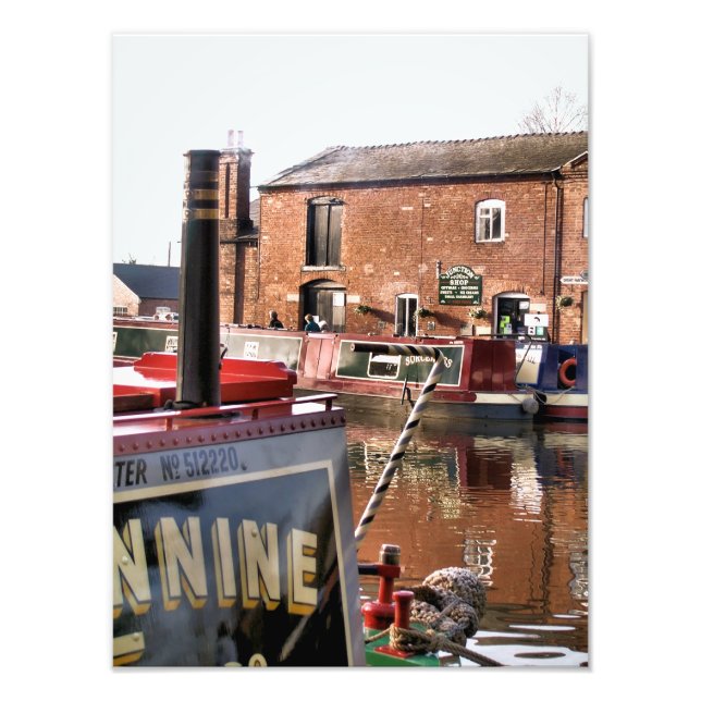 CANAL BOATS PHOTO PRINT (Front)