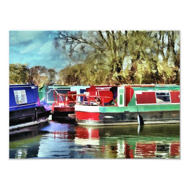 CANAL BOATS PHOTO PRINT (Front)