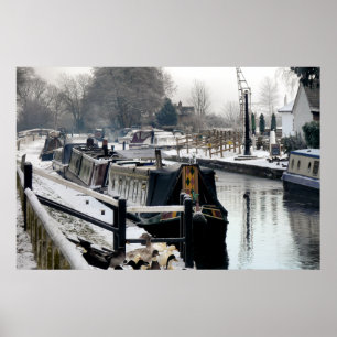 CANAL BOATS POSTER