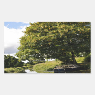 Canal Boats Rectangular Sticker
