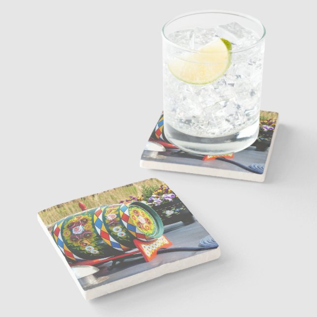 CANAL BOATS STONE COASTER (Side)