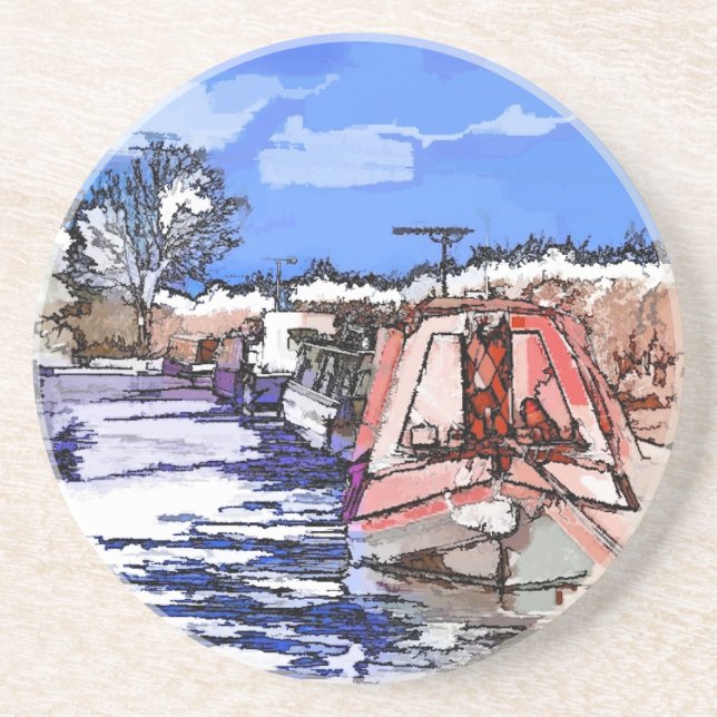 CANAL BOATS UK COASTER (Front)