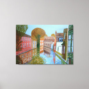 Canal Brugge canvas Print