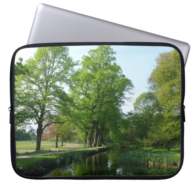 Canal - Bute Park, Cardiff Laptop Sleeve (Front)