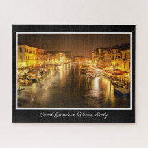 Canal Grande at Night, Venice, Italy Puzzle