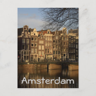 Canal houses postcard