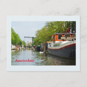 Canal in Amsterdam Postcard