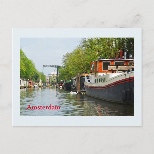 Canal in Amsterdam Postcard (Front)