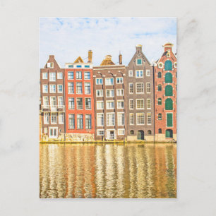 Canal in Amsterdam Postcard