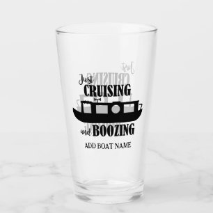 Canal Narrowboat Funny Drinking Quote Glass