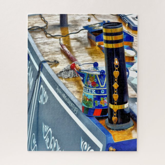 CANAL NARROWBOAT  JIGSAW PUZZLE (Vertical)