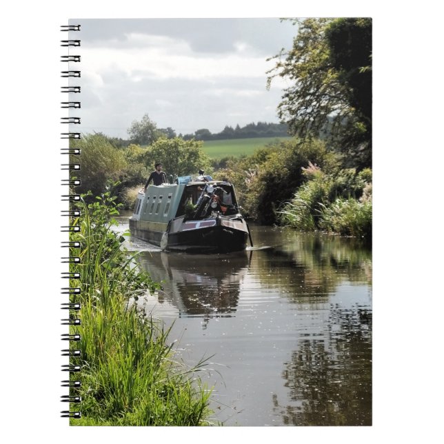 CANAL NARROWBOAT SPIRAL NOTEBOOK (Front)