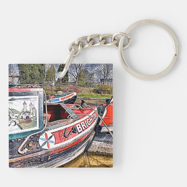 CANAL NARROWBOATS KEY RING (Back)