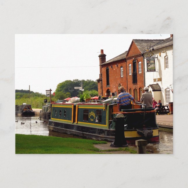 CANAL NARROWBOATS POSTCARD (Front)