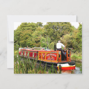 CANAL NARROWBOATS POSTCARD