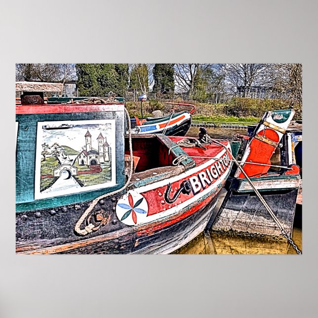 CANAL NARROWBOATS POSTER (Front)