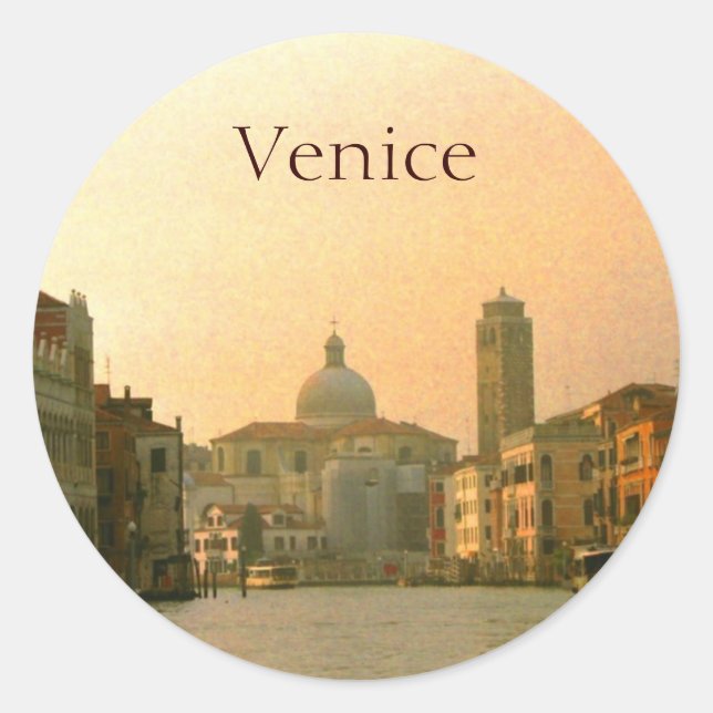 Canal of Venice Italy Stickers (Front)