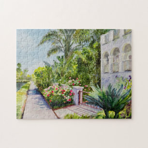Canal Rose Garden Jigsaw Puzzle