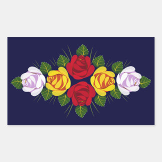 Canal roses rectangular sticker