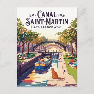 Canal Saint-Martin France Postcard