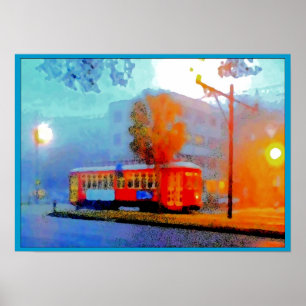 Canal Streetcar, Smudges in the Fog Poster