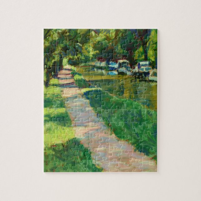 Canal Towpath at Goytre Wharf Jigsaw Puzzle (Vertical)