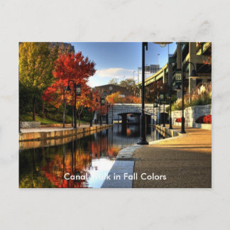 Canal Walk in Fall Colours Postcard