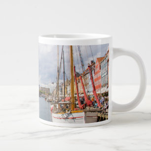 Canal with Boats   Copenhagen Large Coffee Mug