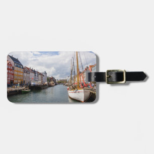 Canal with Boats Copenhagen Luggage Tag
