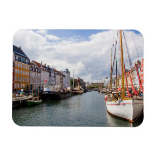 Canal with Boats Copenhagen Magnet