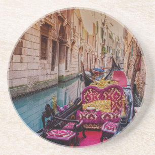 Canal with traditional gondola in Venice, Italy Coaster