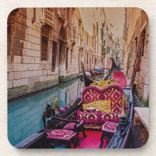 Canal with traditional gondola in Venice, Italy Coaster