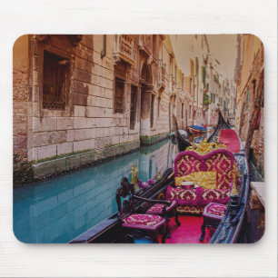 Canal with traditional gondola in Venice, Italy Mouse Pad