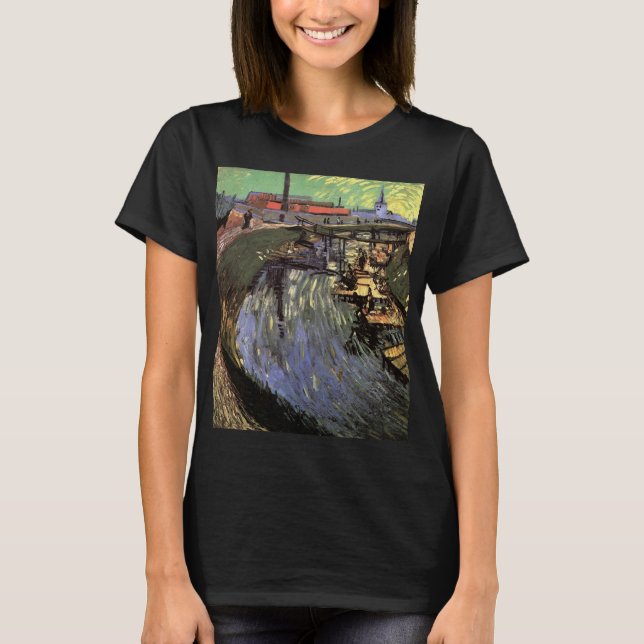 Canal with Women Washing by Vincent van Gogh T-Shirt (Front)