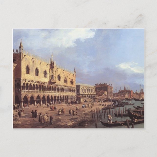 Canaletto- Riva degli Schiavoni: Looking East Postcard (Front)