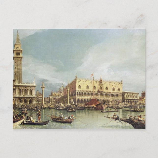 Canaletto - The Molo, Venice Postcard (Front)
