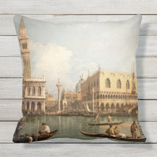 Canaletto - View of the basin of San Marco Venice Cushion