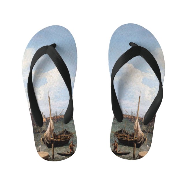 Canaletto View of the Grand Canal     Kid's Jandals (Footbed)