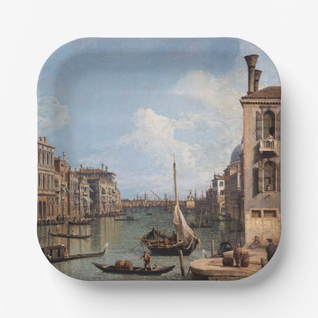 Canaletto View of the Grand Canal      Paper Plate (Front)