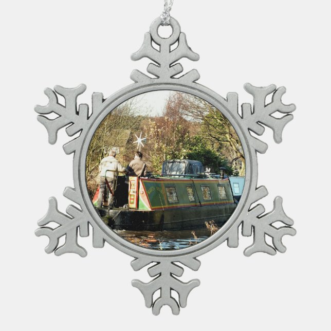 CANALS SNOWFLAKE PEWTER CHRISTMAS ORNAMENT (Front)