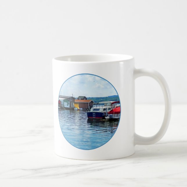 Canandaigua Fishing Shacks Coffee Mug (Right)